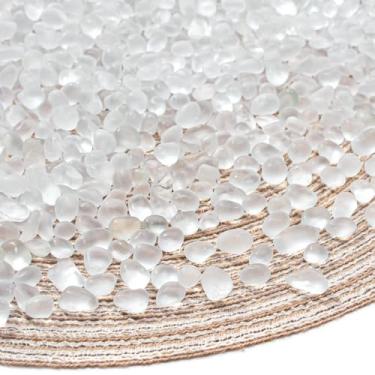 Imagem de Keedolla 400 g Pedras de vidro do mar fosco transparente para aquário de peixes, cascalho, pedras, mármores de vidro, pedras preciosas para enchimento de vasos, artesanato DIY e decoração de casa