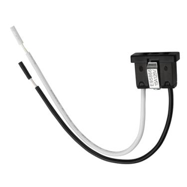 Imagem de S99270748 Ventilador de exaustor de receptáculo para exaustor Broan, ventiladores de ventilação de banheiro preto peça de reposição para Broan Nutone, 15A, 125V, 16AWG, 1 peça