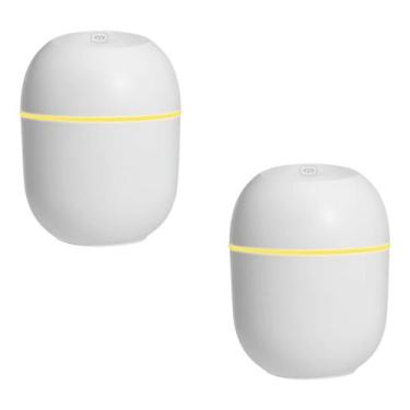 Imagem de Difusor De Ar Mini Pequeno Usb Led Egg Aromatizador Kit 2 Un