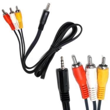 Imagem de Cabo P2 x 3 Rca Áudio Vídeo Dvd P3 Receptor 1,5 metros - MXT