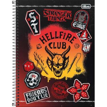 Imagem de Tilibra - Caderno Espiral Capa Dura Universitário Connect 10 Matérias Stranger Things 160 Folhas - Hellfire Club