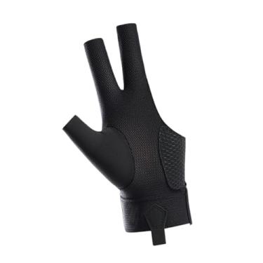 Imagem de Aymzbd Luvas de Bilhar para Canhotos, Luvas de Taco de Sinuca com 3 Dedos, 9 X 18 Cm, Acessório Esportivo Confortável, Poliéster, Profissional, Portátil