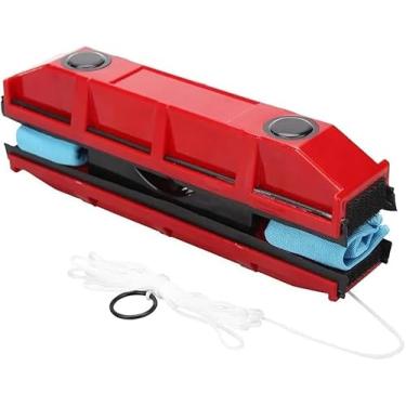 Imagem de Limpador De Vidro Magnético Dupla Face Com Imã Limpa Vidros Janela Porta Dentro Fora Rodo Mágico Para Janelas Box Vidro de 10mm- Cor Vermelho