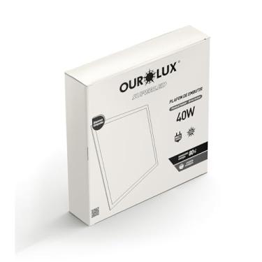 Imagem de Plafon Led De Embutir 62x62 40 Watts 2700K Ourolux