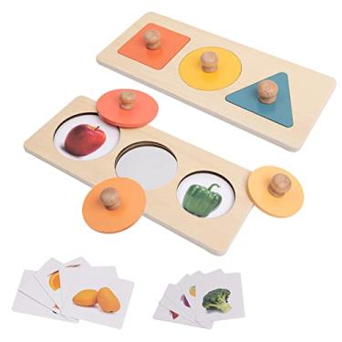 Imagem de Twefex Baby Puzzles 12-18 Months - Montessori Multiple Shapes Knob Wooden Puzzles for Toddlers 1-3 - Peekaboo Photo Puzzle with Baby Mirror & 10 Real-Life Cards