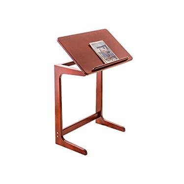 Imagem de Mesa de escritório em casa, mesa de escrita, móvel de madeira, mesa de sofá, mesa de cabeceira ajustável, mesa de estudo de trabalho em casa, mesa de estudo de faia estável, mesa de estudo de 3 cores