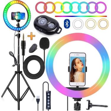 Imagem de Kit Youtuber Tripé De Celular Universal + Microfone de Lapela Profissi