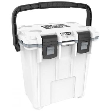 Imagem de Cooler Térmico Portátil 20 Litros com Alça e Porta Copos, CAMP ZERO, Branco e Cinza