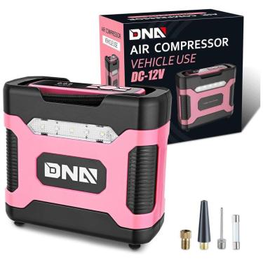 Imagem de Compressor de Ar com Fio Portátil 150 PSI com Manômetro, 12V, DNA MOTORING TOOLS00212, Rosa