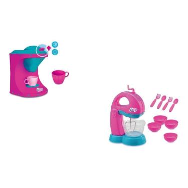Imagem de Kit Cafeteira Batedeira Le Chef Infantil Usual C/ Som Luz