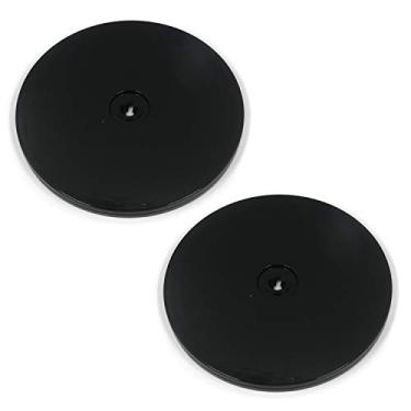 Imagem de Suporte giratório giratório de acrílico giratório para mesa giratória da Mironey Lazy Susan com rolamentos de esferas de aço para decoração de bolos de temperos para laptop de TV, Preto