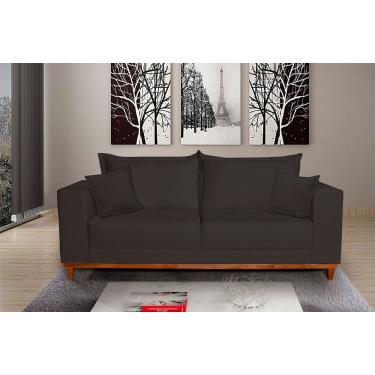 Imagem de Sofá Fixo Living  3 Lugares Pequim 2.00m Veludo Bege