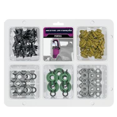 Imagem de Kit 90 Grampo Forro De Porta Variados Universal Carro - Mestre da Fixa