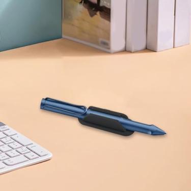 Imagem de 6 porta-lápis adesivos, de silicone, antiqueda, organizador de mesa, suporte adesivo para lápis de parede