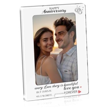 Imagem de Porta-retrato de casal 10 x 15 cm, presente romântico para ela, presente romântico de aniversário para esposa, marido, namorado, namorada