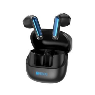 Imagem de Fone de Ouvido Bluetooth, Original Preto com Detalhes em Azul, Carregamento USB-C, Bateria, Estojo de Recarga 400mAh,