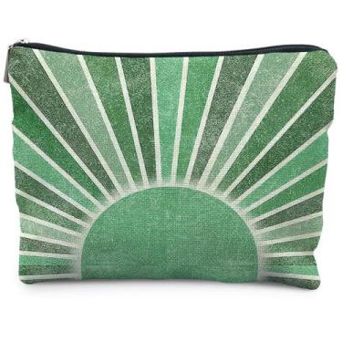 Imagem de Bolsa de maquiagem RYYCDOI Lona impermeável de linho 25x19 cm