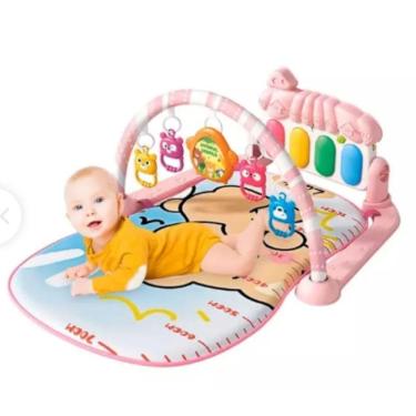Imagem de Tapete Bebê De Atividades Musical Com Piano Interativo Rosa