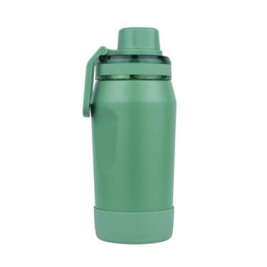 Imagem de Garrafa Térmica Inox 350ml Alça Articulada Tampa com Bico e Base Silic