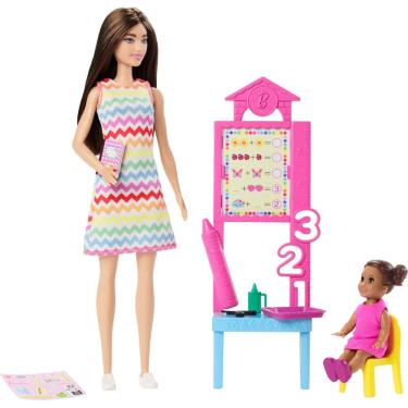 Imagem de Boneca Barbie Teacher com boneca de moda morena e acessórios