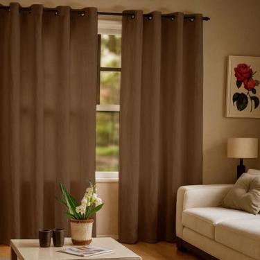Imagem de Cortina Para Varão Tecido Rustico 2,60x3,40 Grande de Sala Quarto - Ar