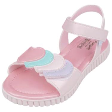 Imagem de Sandalia Infantil Menina Corações Coloridos Candy Pampili