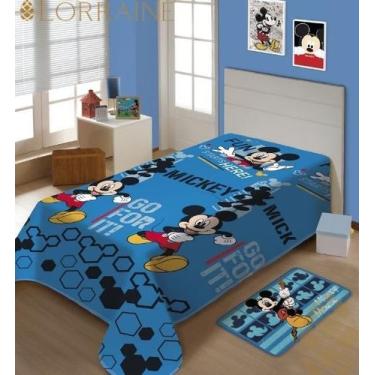 Imagem de Manta Micro Solteiro 200x150 Fun Não Alérgica Mickey Fun - Jolitex, Az