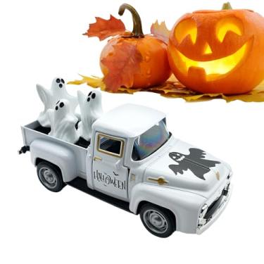 Imagem de Caminhão fantasma - ornamento de mesa de festival - modelo fantasma de caminhão vintage para estante de mesa, vitrine, entrada, mesa de jantar, sala de aula, decoração de festa de Halloween