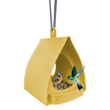 Imagem de Alimentador de pássaros | Estação decorativa de design aberto, alimentadores de pássaros selvagens penduráveis em forma de cabana - para jardim externo, inverno, varanda, esquilo, beija-flor