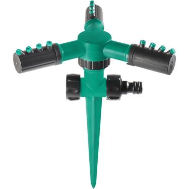 Imagem de Aspersor Giratório para Jardim, 3 Jatos, Irrigador para Gramado, Horta e Canteiro