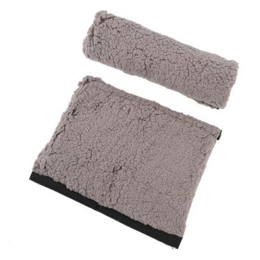 Imagem de Almofada de Apoio de Braço de lã de Pele de Carneiro para Maior Conforto, Protegendo Braços e Cotovelos Em Cadeiras de Escritório e Muito Mais (Cinza)