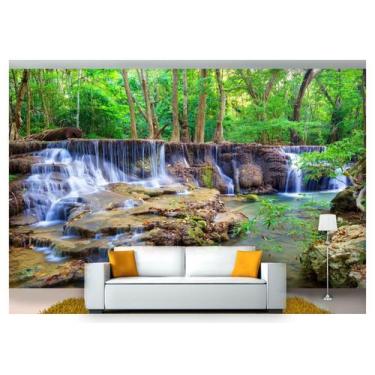 Imagem de Papel De Parede Cachoeira Natureza Mata 3D Nch109 - Você Decora