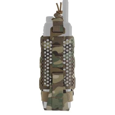 Imagem de CMAIR4U Bolsa de rádio, coldre de rádio universal tático com sistema de montagem Molle para Walkie Talkie (CP)