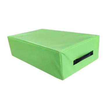 Imagem de MotiveTech Colchonetes de levantamento de peso com alças para facilitar o transporte, almofada de equilíbrio, colchão de impacto para levantamento de peso ao ar, Verde