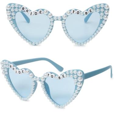 Imagem de ayigu Óculos de sol de coração, Azul