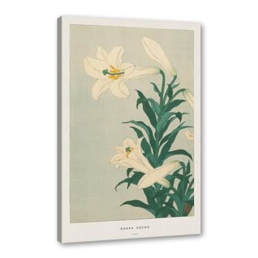 Imagem de Pôster Hasui Kawase Ohara Koson Impressões Katsushika Hokusai Pintura em Tela Onda Japonesa Arte de Parede Hiroshige Imagens para Decoração de Casa (SKU17,12 x 45,7 cm = (30 x 45 cm), Emoldurado (Tela