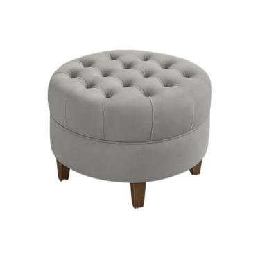 Imagem de Almofadas Acolchoadas Circulares – Almofadas De CamurçA Para Sala De Estar E Quarto(CINZA)