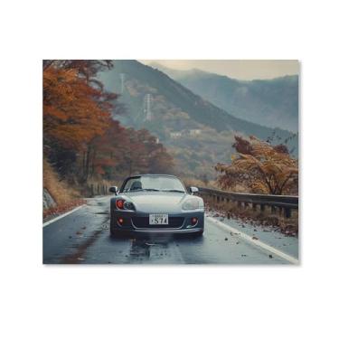 Imagem de HouLaiZhe Pôster conversível Jdm S2000 em tela, decoração estética para quarto, sala de estar, escritório, 28 x 35 cm