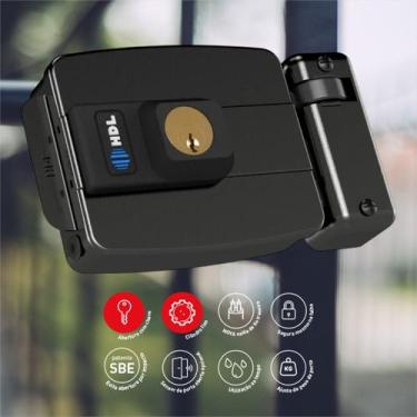 Imagem de Fechadura Elétrica HDL Std C-90 15W Abertura Para Dentro Cinza E Preto