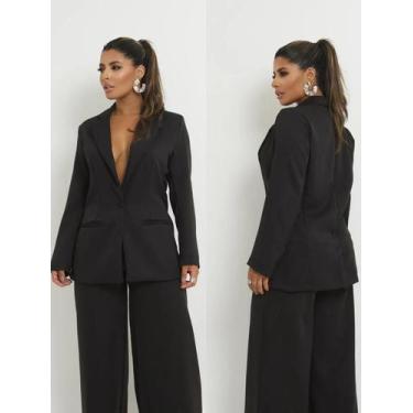 Imagem de Blazer Alfaiataria Feminino Alongado Social Terninho Full - proprio, G