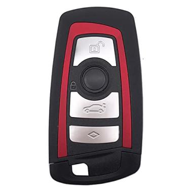 Imagem de Capa de substituição para controle remoto Keyless Entry para BMW 1 2 3 4 5 6 7 Series X3 M2 F Series 235ix 320 E90 E92 E93 X5 F10 F20 F30 F40 (Vermelho 4 Botões)