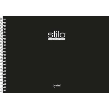 Imagem de Caderno de desenho Jandaia stilo preto espiral 80 folhas