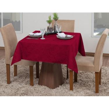 Imagem de Toalha De Mesa Quadrada Sala Jantar Jacquard 4 Lugares - Actual Decor,