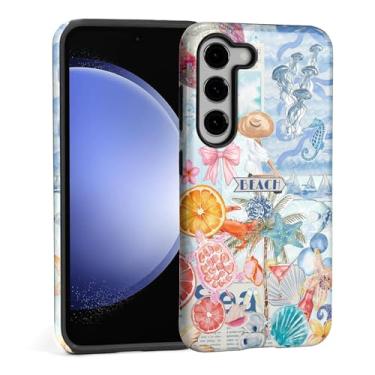 Imagem de TAMEFOX Capa para Samsung Galaxy S23 FE, capa protetora antiqueda contra arranhões para mulheres, meninas, verão, praia, surfe, colagem