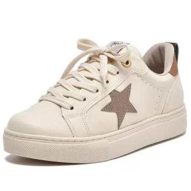 Imagem de Tenis Feminino Via Marte Estrela Brilho Plataforma (Bege, BR, Adulto, Numérico, 39)