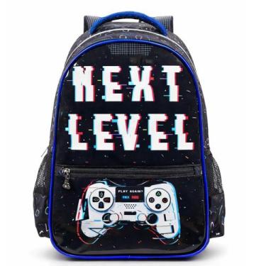 Imagem de Mochila Escolar De Alças Next Level Gamer Meninos Denlex
