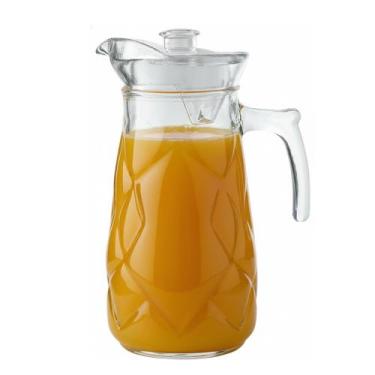 Imagem de Jarra de Vidro para Suco Água com Tampa Acrílico Transparente Bruxelas