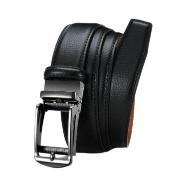 Imagem de Cinto De Couro Luxuoso Masculino 105cm-135cm Com Fivela Automática De 