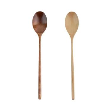 Imagem de Conjunto De Colheres De Madeira 2 Peças Utensílios De Cozinha Para Sop