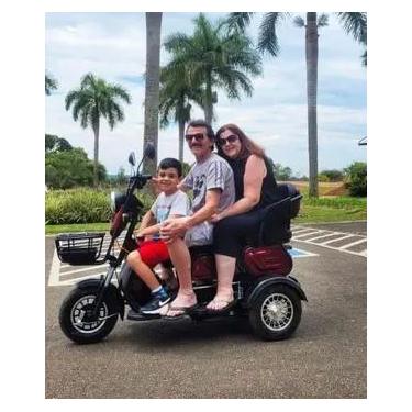 Imagem de Triciclo Eletrico S250 MODELO 2025 Bicicleta 700W Dois Assentos Cadeir